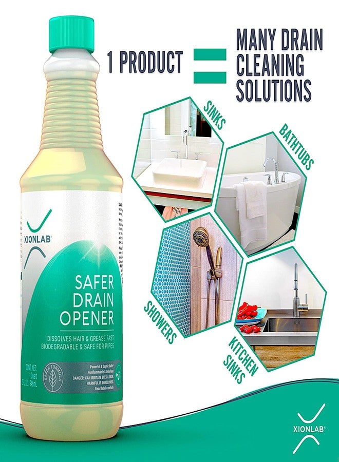 Xion Lab XionLab Safer, Greener Drain Clog Remover – Industrial-Strength Liquid Drain Cleaner for Hair & Grease – Septic Safe, Odorless, Biodegradable for Bathroom Sink, Bath Tub, & Shower Drain – 32 oz - Image 5